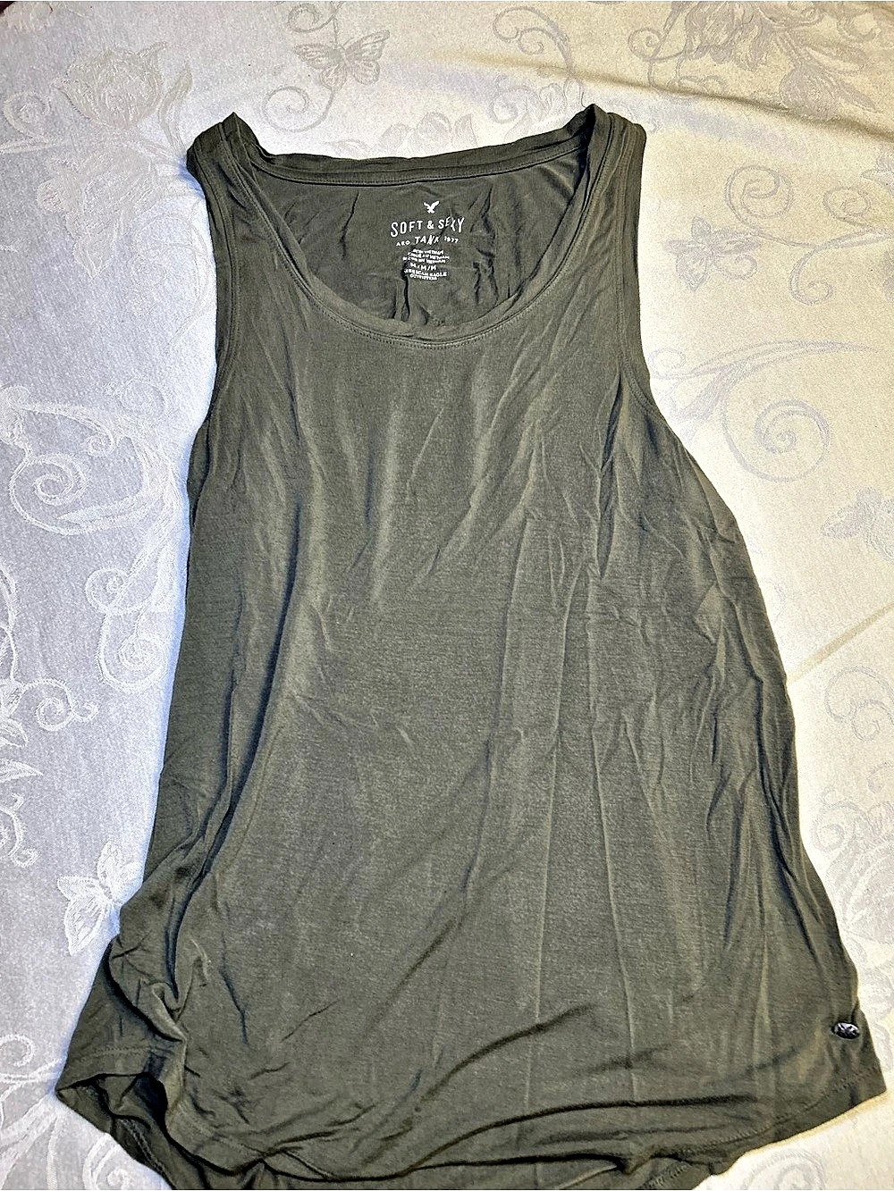 Soft & Sexy Olive Green Tank Top